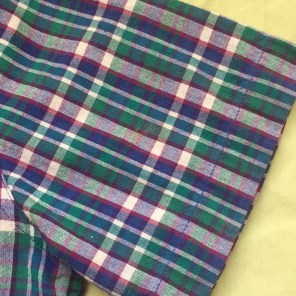 Erika & Company Vintage Plaid Cotton Button-up - Picture 10 of 10